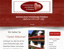 Tablet Screenshot of ferienwohnungen-am-burgberg.de